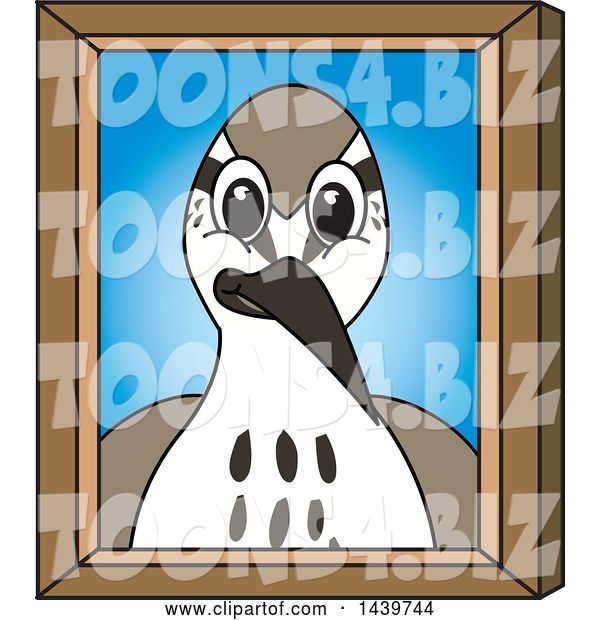 Vector Illustration of a Cartoon Sandpiper Bird School Mascot Portrait