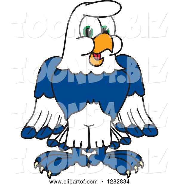 Vector Illustration of a Cartoon Seahawk Mascot