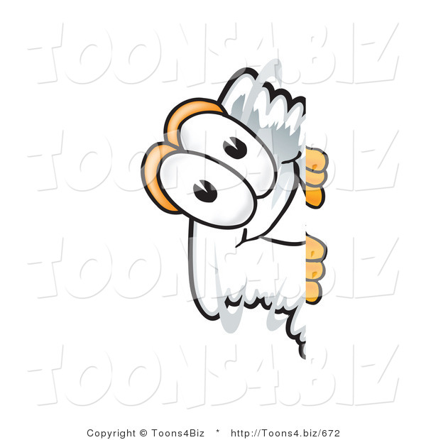 Vector Illustration of a Cartoon Tornado Mascot Peeking Around a Corner
