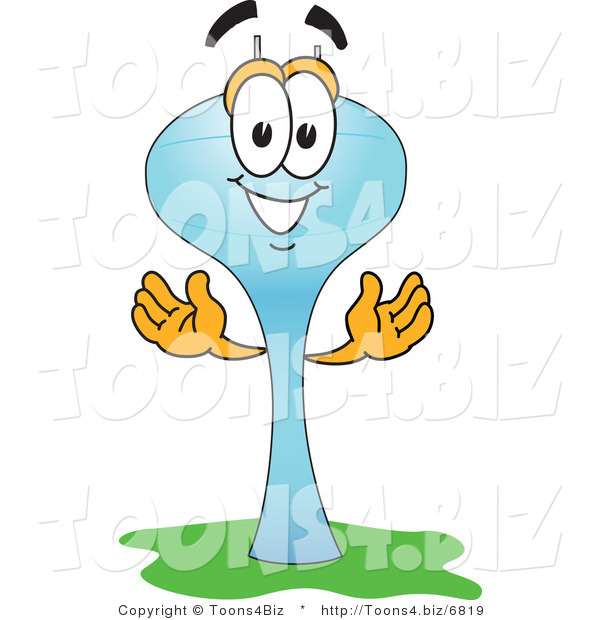 Vector Illustration of a Cartoon Water Tower Mascot - 2
