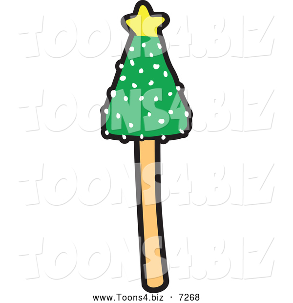 Vector Illustration of a Christmas Tree Cake Pop