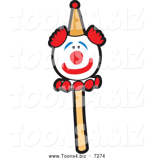 Vector Illustration of a Clown Cake Pop