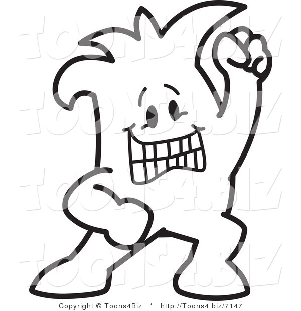 Vector Illustration of a Ecstatic Cartoon Character Outline
