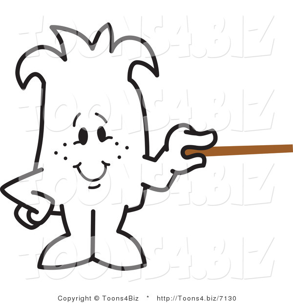 Vector Illustration of a Guy Holding a Pointer Stick