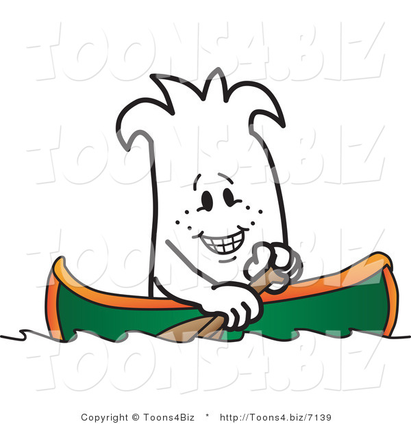 Vector Illustration of a Guy Rowing a Boat