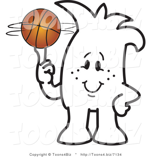 Vector Illustration of a Guy Spinning a Basketball