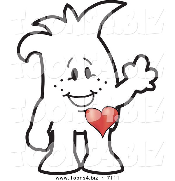 Vector Illustration of a Guy with a Beating Heart