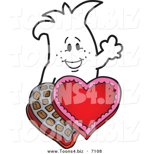 Vector Illustration of a Guy with Valentines Day Candy