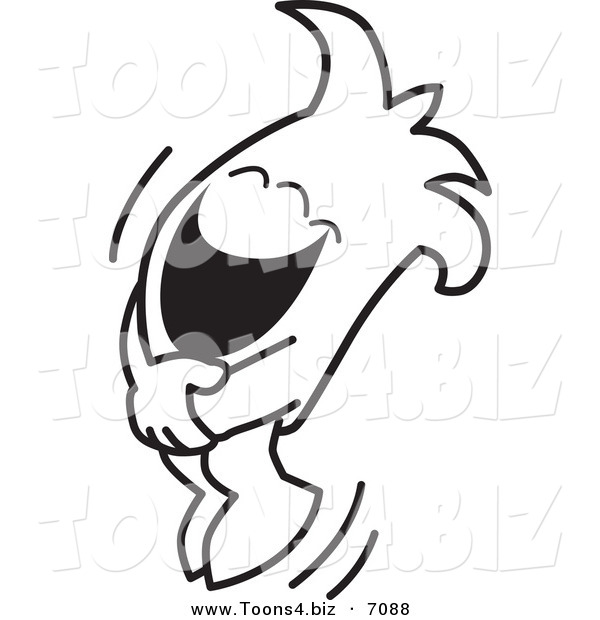 Vector Illustration of a Jolly Guy Laughing