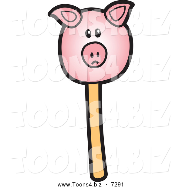 Vector Illustration of a Piggy Cake Pop Dessert