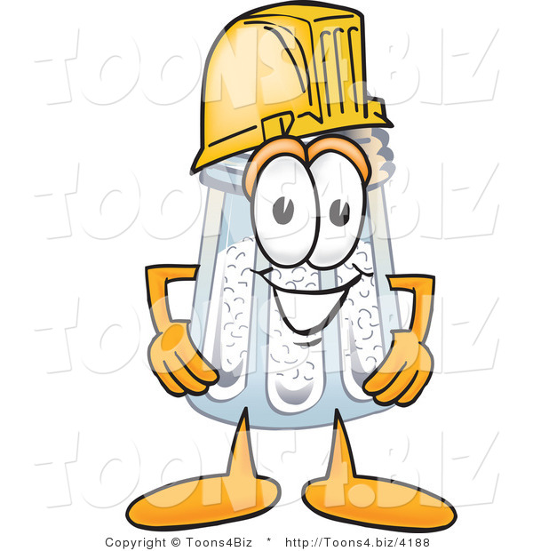Vector Illustration of a Salt Shaker Mascot Wearing a Helmet