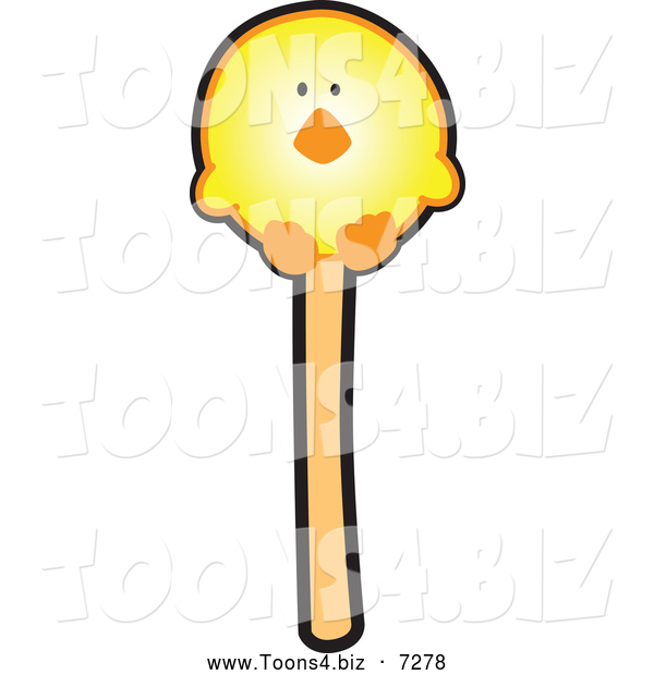 Vector Illustration of a Yellow Chick Cake Pop Dessert