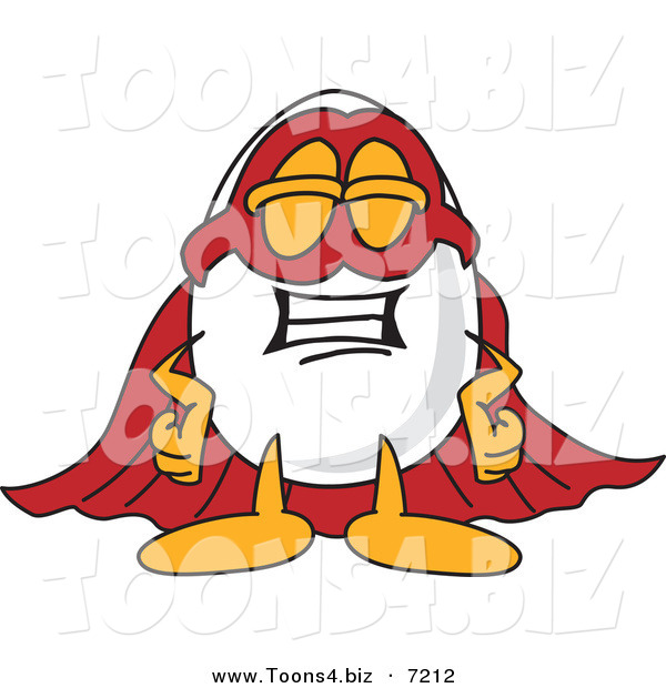 Vector Illustration of an Egg Mascot Super Hero