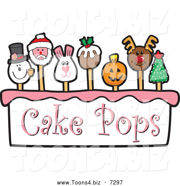 Vector Illustration of Cartoon Cake Pops
