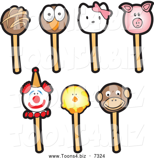 Vector Illustration of Cartoon Cake Pops