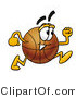 Illustration of a Basketball Mascot Running by Mascot Junction