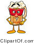 Illustration of a Beer Mug Mascot Wearing a Red Mask over His Face by Mascot Junction