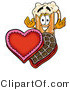 Illustration of a Beer Mug Mascot with an Open Box of Valentines Day Chocolate Candies by Mascot Junction