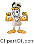 Illustration of a Bone Mascot Flexing His Arm Muscles by Mascot Junction