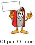 Illustration of a Book Mascot Holding a Blank Sign by Mascot Junction