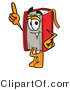 Illustration of a Book Mascot Pointing Upwards by Mascot Junction