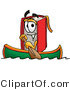 Illustration of a Book Mascot Rowing a Boat by Mascot Junction