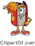 Illustration of a Book Mascot Spinning a Basketball on His Finger by Mascot Junction