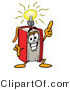 Illustration of a Book Mascot with a Bright Idea by Mascot Junction