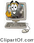 Illustration of a Bowling Ball Mascot Waving from Inside a Computer Screen by Mascot Junction