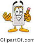 Illustration of a Cartoon Calculator Mascot Holding a Pencil by Mascot Junction