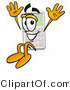 Illustration of a Cartoon Calculator Mascot Jumping by Mascot Junction