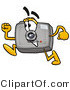 Illustration of a Cartoon Camera Mascot Running by Mascot Junction