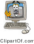 Illustration of a Cartoon Camera Mascot Waving from Inside a Computer Screen by Mascot Junction