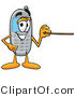 Illustration of a Cartoon Cellphone Mascot Holding a Pointer Stick by Mascot Junction