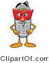 Illustration of a Cartoon Cellphone Mascot Wearing a Red Mask over His Face by Mascot Junction