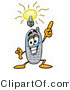 Illustration of a Cartoon Cellphone Mascot with a Bright Idea by Mascot Junction