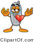 Illustration of a Cartoon Cellphone Mascot with His Heart Beating out of His Chest by Mascot Junction