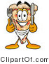 Illustration of a Cartoon Cheese Pizza Mascot Holding a Knife and Fork by Mascot Junction