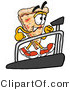 Illustration of a Cartoon Cheese Pizza Mascot Walking on a Treadmill in a Fitness Gym by Mascot Junction