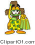 Illustration of a Cartoon Christian Cross Mascot in Green and Yellow Snorkel Gear by Mascot Junction