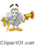 Illustration of a Cartoon Cloud Mascot Holding a Megaphone by Mascot Junction