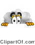 Illustration of a Cartoon Cloud Mascot Peeking over a Surface by Mascot Junction