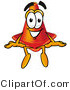 Illustration of a Cartoon Construction Safety Cone Mascot Sitting by Mascot Junction