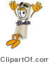Illustration of a Cartoon Diploma Mascot Jumping by Mascot Junction