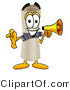 Illustration of a Cartoon Diploma Mascot Screaming into a Megaphone by Mascot Junction