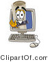Illustration of a Cartoon Diploma Mascot Waving from Inside a Computer Screen by Mascot Junction