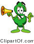 Illustration of a Cartoon Dollar Sign Mascot Holding a Megaphone by Mascot Junction