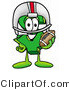 Illustration of a Cartoon Dollar Sign Mascot in a Helmet, Holding a Football by Mascot Junction