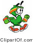 Illustration of a Cartoon Dollar Sign Mascot Speed Walking or Jogging by Mascot Junction