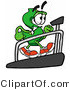 Illustration of a Cartoon Dollar Sign Mascot Walking on a Treadmill in a Fitness Gym by Mascot Junction